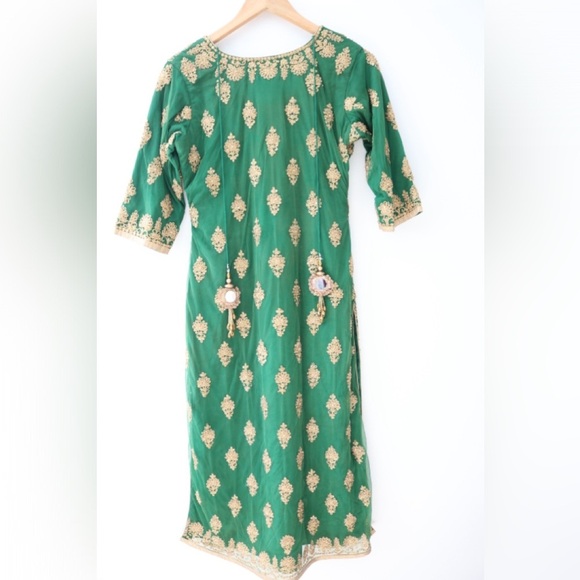 Indian/Pakistani Asian Weddings Fancy Capri Trousers Kameez dress size Small - Picture 5 of 16